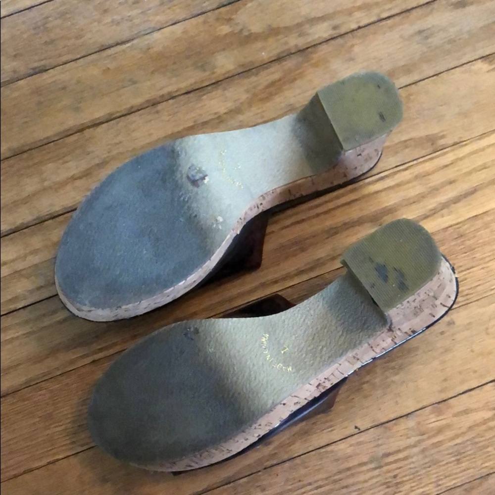 Cork Mules Platform With Tortoise Pattern - image 4